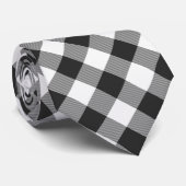 Buffalo Witte en zwarte vierkantjes geplakt Stropdas (Opgerold)