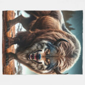 Buffalo Wolf Fleece Deken (Voorkant (Horizontaal))