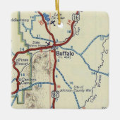 Buffalo WY  kaart Keramisch Ornament (Voorkant)