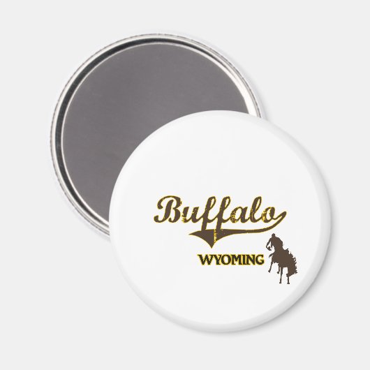 Buffalo Wyoming City Classic Magneet (Voorkant / Achterkant)