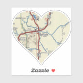 Buffalo Wyoming  Map Sticker (Vel)