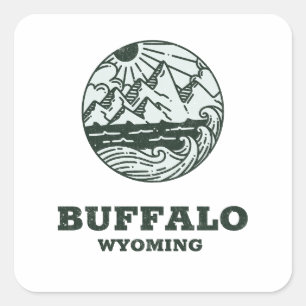 Buffalo - Wyoming Vierkante Sticker