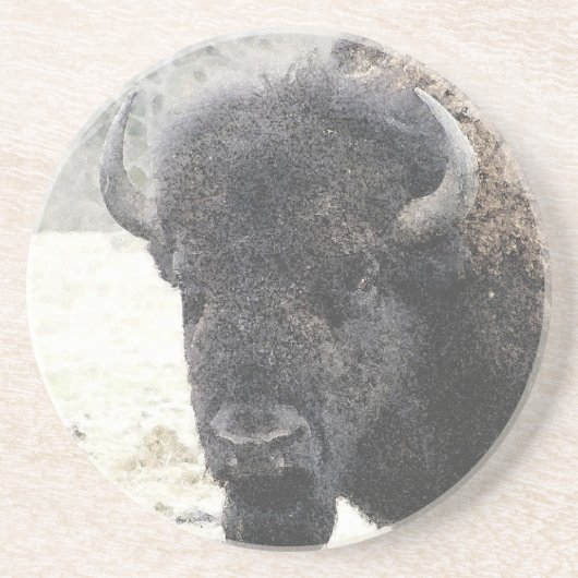 Buffalo Zandsteen Onderzetter (Voorkant)