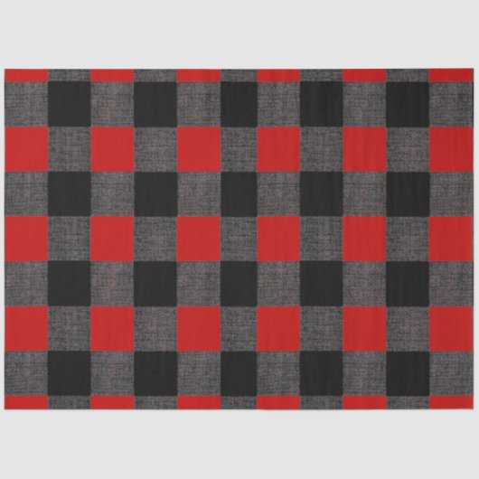 Buffalo zwart en rood controleren tissuepapier (Voorkant)