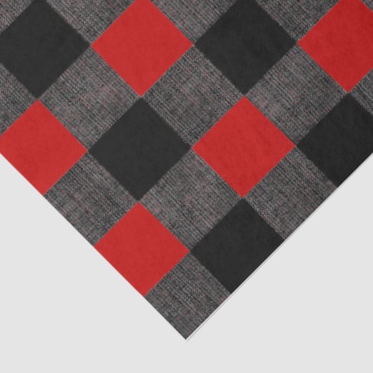 Buffalo zwart en rood controleren tissuepapier (Detail)