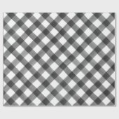 Buffalo zwart-wit geplakt cadeau cadeaupapier (Vlak)