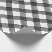 Buffalo zwart-wit geplakt cadeau cadeaupapier (Hoek)