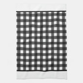 Buffalo zwart-wit geruite keukenhanddoek (Verticaal)