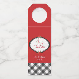 Buffalo Zwart-wit, prettig kerstfeest Flessenhanger