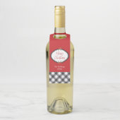 Buffalo Zwart-wit, prettig kerstfeest Flessenhanger (Op fles)