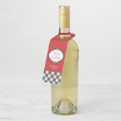 Buffalo Zwart-wit, prettig kerstfeest Flessenhanger (Schuin)