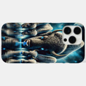 Buffalo's Bison Drinken onder een Kosmische Gloed Case-Mate iPhone Case (Achterkant (horizontaal))