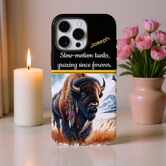 Buffalo's grazen in Mountain Valley Case-Mate iPhone Case