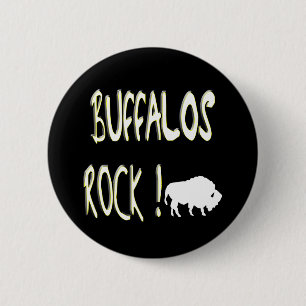 Buffalos Rock! Knoop Ronde Button 5,7 Cm