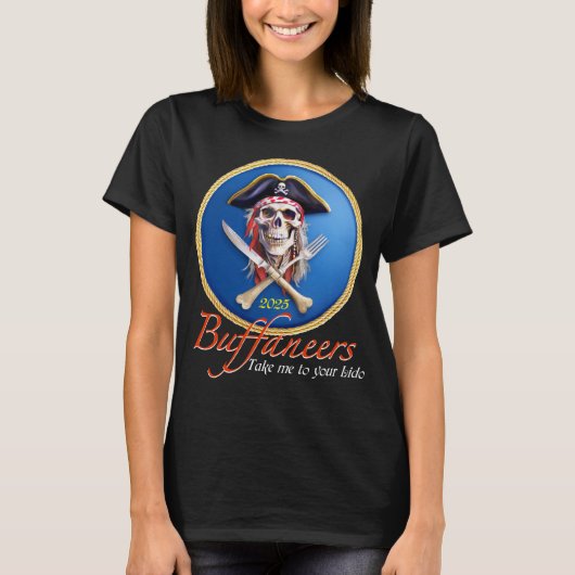 Buffaneers Pirate: "Neem me mee naar je Lido" T-shirt (Voorkant)