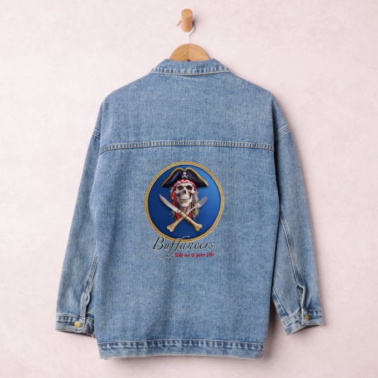 Buffaneers Pirate Skull voor Cruise Shipmates Denim Jacket (Hangar)
