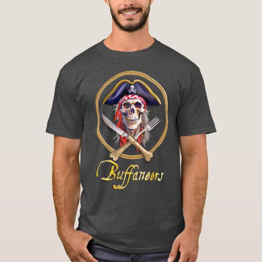 Buffaneers Pirate voor cruiseschip Lido T-shirt (Voorkant)