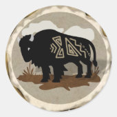 Buffel 3D Ronde Sticker (Voorkant)
