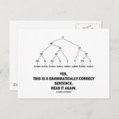 Buffel (8 keer) Grammaticaal correcte zin Briefkaart (Voorkant / Achterkant)