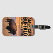 Buffel bij zonsondergang bagagelabel (Voorkant (horizontaal))