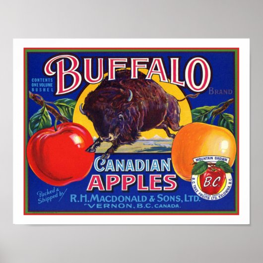buffel Canadese appels Poster (Voorkant)