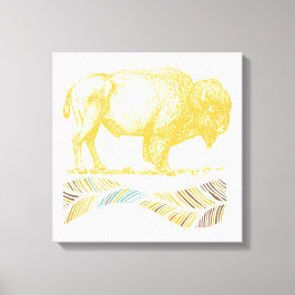  buffel canvas afdruk