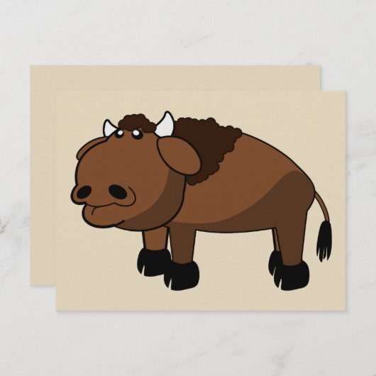 Buffel cartoon briefkaart (Voorkant / Achterkant)