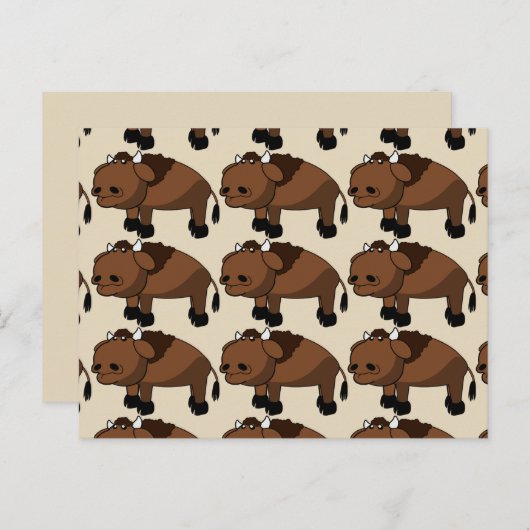 Buffel cartoon briefkaart (Voorkant / Achterkant)