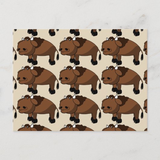 Buffel cartoon briefkaart (Voorkant)