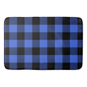 Buffel Check Blauw & Zwart Lumberjack Plaid Decor Badmat