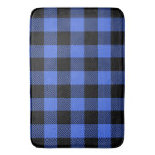 Buffel Check Blauw & Zwart Lumberjack Plaid Decor Badmat (Voorkant Verticaal)