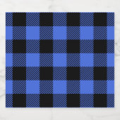 Buffel Check Blauw & Zwart Lumberjack Plaid Decor Bier Etiket (Enkel label)