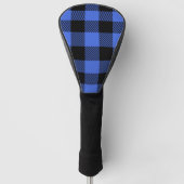 Buffel Check Blauw & Zwart Lumberjack Plaid Decor Golfheadcover (Voorkant)