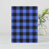 Buffel Check Blauw & Zwart Lumberjack Plaid Decor Kaart (Staand voorkant)