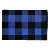 Buffel Check Blauw & Zwart Lumberjack Plaid Decor Kussensloop (Achterkant)