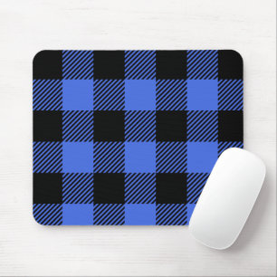 Buffel Check Blauw & Zwart Lumberjack Plaid Decor Muismat