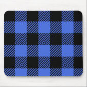 Buffel Check Blauw & Zwart Lumberjack Plaid Decor Muismat (Voorkant)