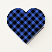 Buffel Check Blauw & Zwart Lumberjack Plaid Decor Notitieboek (Achterkant)