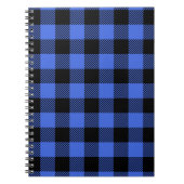 Buffel Check Blauw & Zwart Lumberjack Plaid Decor Notitieboek (Voorkant)