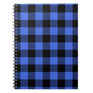 Buffel Check Blauw & Zwart Lumberjack Plaid Decor Notitieboek