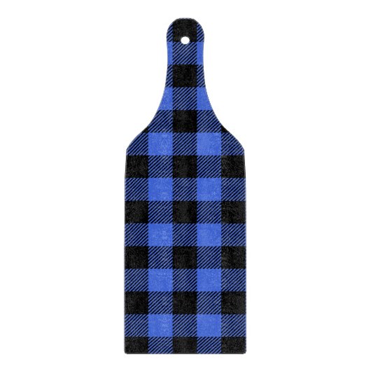 Buffel Check Blauw & Zwart Lumberjack Plaid Decor Snijplank (Voorkant)