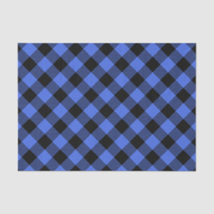 Buffel Check Blauw & Zwart Lumberjack Plaid Decor Tissuepapier