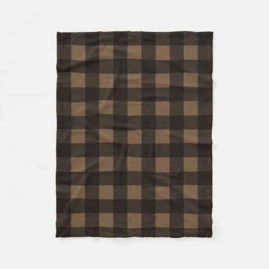 Buffel Check Plaid Custom Color Bruin Fleece Deken (Voorkant)