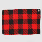 Buffel Controleer Landenpatroon Lumberjack Plaid Golfhanddoek (Horizontaal)
