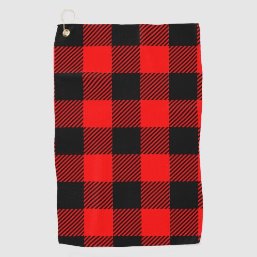 Buffel Controleer Landenpatroon Lumberjack Plaid Golfhanddoek (Voorkant)