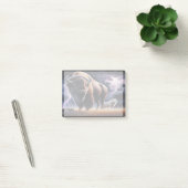 Buffel en wolf in een onweersbui met bliksem post-it® notes (Kantoor)