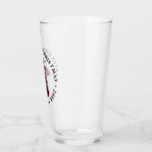 Buffel geruite herten kerstglas glas (Links)