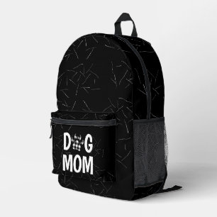 Buffel geruite HOND MAM Paw Print en Haar Bedrukte Rugzak