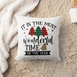 Buffel geruite luipaard patroon kerstboom kussen