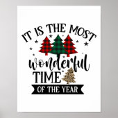 Buffel geruite luipaard patroon kerstboom poster (Voorkant)